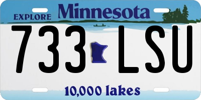 MN license plate 733LSU