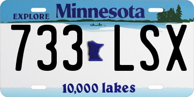 MN license plate 733LSX