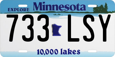 MN license plate 733LSY