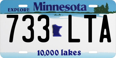 MN license plate 733LTA
