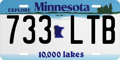 MN license plate 733LTB