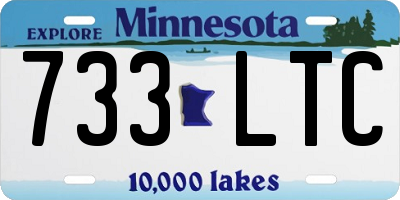 MN license plate 733LTC