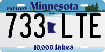 MN license plate 733LTE