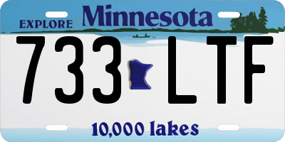 MN license plate 733LTF