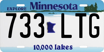 MN license plate 733LTG