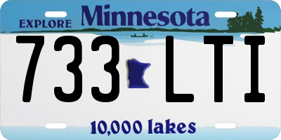 MN license plate 733LTI