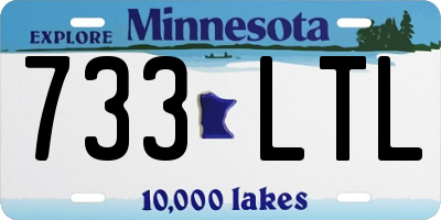 MN license plate 733LTL