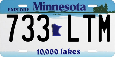 MN license plate 733LTM