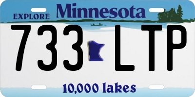 MN license plate 733LTP