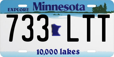 MN license plate 733LTT