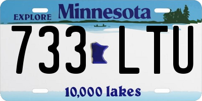 MN license plate 733LTU