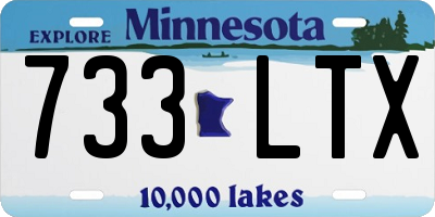 MN license plate 733LTX