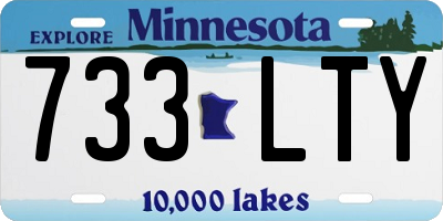 MN license plate 733LTY