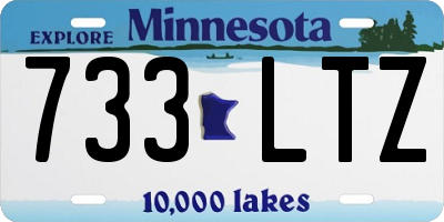 MN license plate 733LTZ