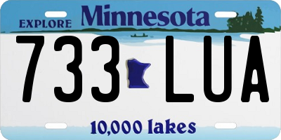 MN license plate 733LUA