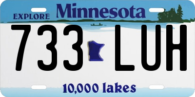 MN license plate 733LUH