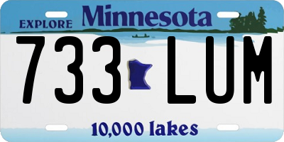 MN license plate 733LUM