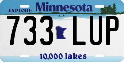 MN license plate 733LUP