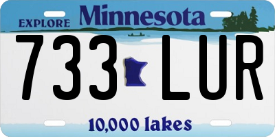 MN license plate 733LUR