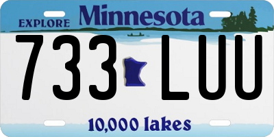 MN license plate 733LUU
