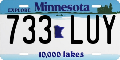 MN license plate 733LUY