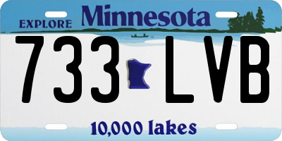 MN license plate 733LVB