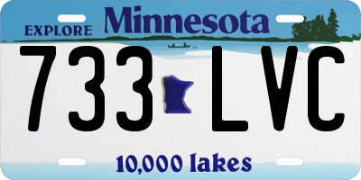 MN license plate 733LVC