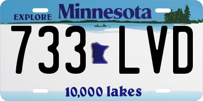 MN license plate 733LVD