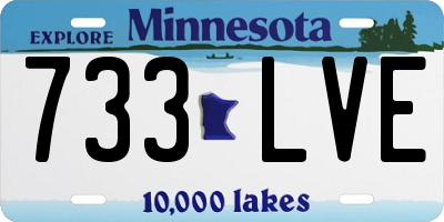 MN license plate 733LVE