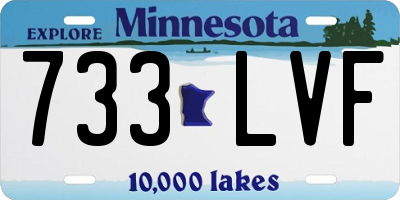 MN license plate 733LVF