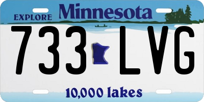 MN license plate 733LVG