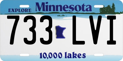 MN license plate 733LVI