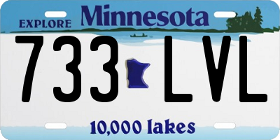 MN license plate 733LVL