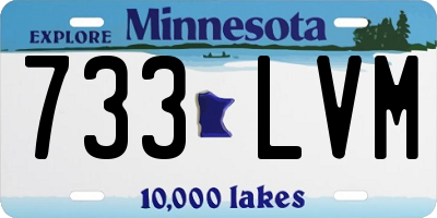 MN license plate 733LVM