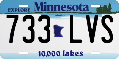 MN license plate 733LVS
