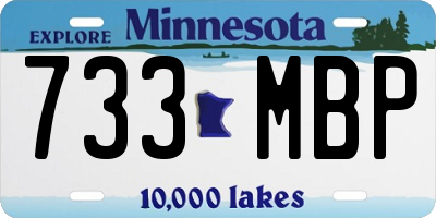 MN license plate 733MBP