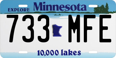 MN license plate 733MFE