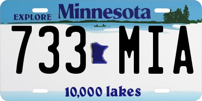 MN license plate 733MIA