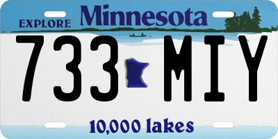 MN license plate 733MIY
