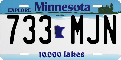MN license plate 733MJN