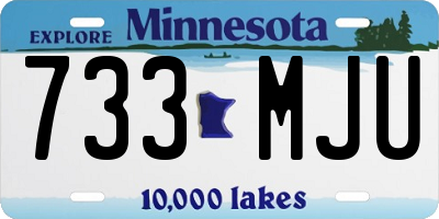 MN license plate 733MJU