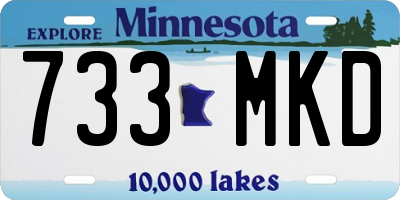 MN license plate 733MKD
