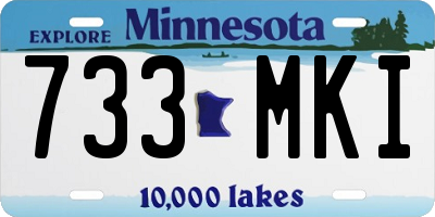 MN license plate 733MKI