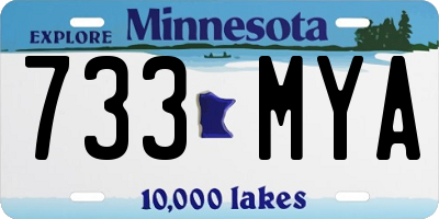 MN license plate 733MYA