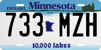 MN license plate 733MZH