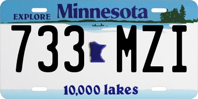 MN license plate 733MZI