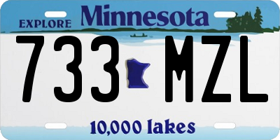 MN license plate 733MZL