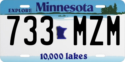 MN license plate 733MZM