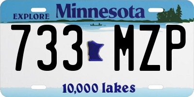 MN license plate 733MZP