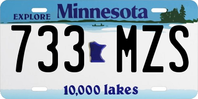 MN license plate 733MZS